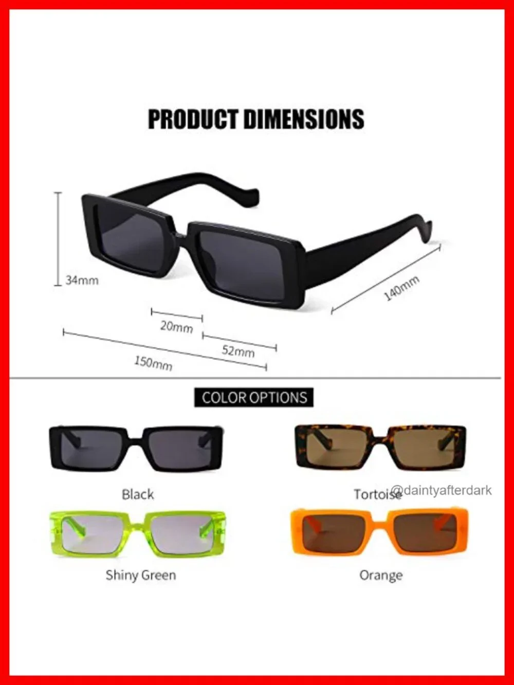 N/A trendy rectangular